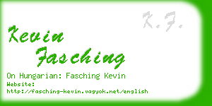 kevin fasching business card